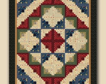 Log Cabin Star *Pieced Quilt Pattern* By: Nancy Rink Designs  NRD324