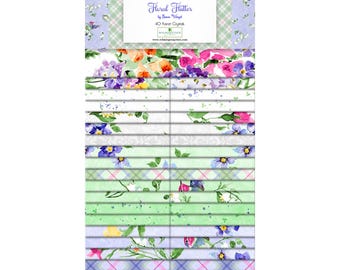 Floral Flutter *2.5" Strips - 40 Karat Crystals - 40 Pieces* By Susan Winget For: Wilmington Fabrics