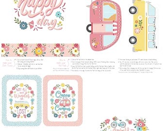 Gone Glamping * Home Decor Tea Towel and Hot Pad Panel* By: Lori Whitlock for Riley Blake