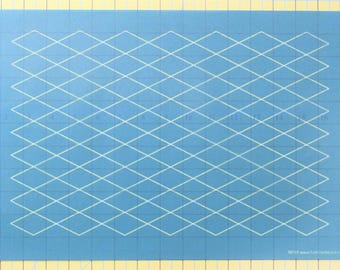 Diamond Grid *Reusable Pounce Chalk Stencil**Full Line Stencil for Quilt Marking* From: Hancy Creations of Full Line Stencil.com