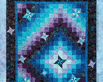 Fantasy Stars  *Throw Size* Pieced Quilt Pattern*   By: Wing and a Prayer