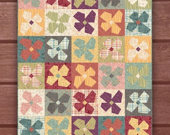 Crazy Blooms *Crazy Piecing and Pieced Quilt Pattern*   By: Janet Rae Nesbitt - One Sister  #19