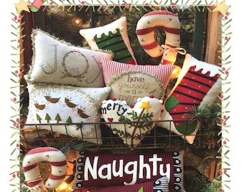 Little Christmas Pillows *Mini Pillow Pattern* From: Bareroots  #237