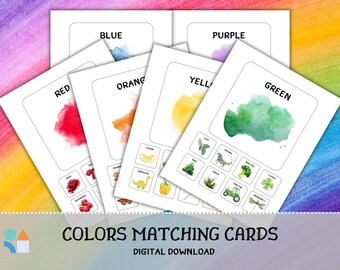Color Matching Cards | Printable for Toddlers & Preschoolers | Early Learning Activity | Montessori-Inspired Color Recognition Game