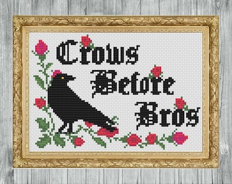 Cuervos antes que hermanos: patrón de punto de cruz en formato PDF. Descarga instantánea