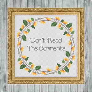 Don&#39;t read the comments.  Cross Stitch Pattern pdf. Instant Download