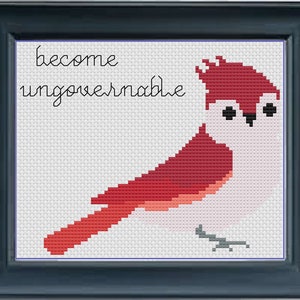 Become Ungovernable -Cross Stitch Pattern pdf. Instant Download