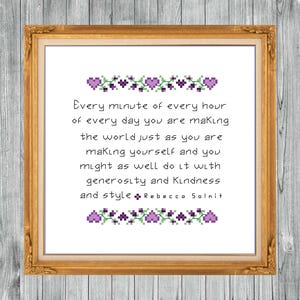 You are Making the World - Cross Stitch Pattern pdf. Instant Download