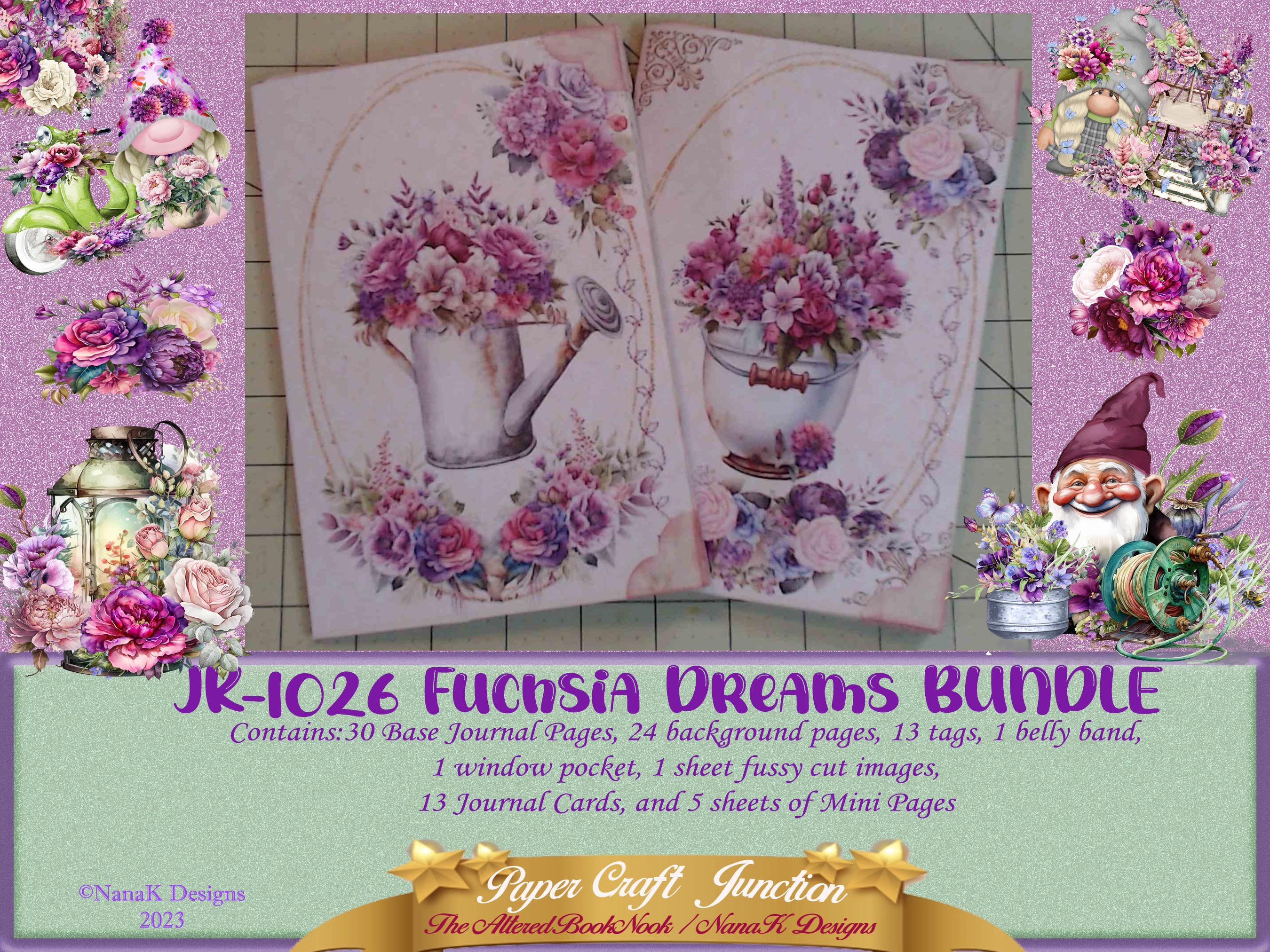 Fuchsia Dreams Digital Journal Kit BUNDLE, Printable Journal Kit, DIY ...