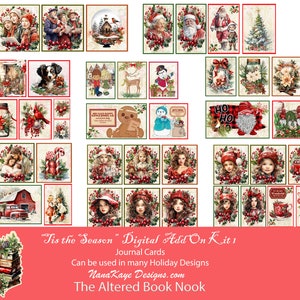 Tis the Season&quot; ADD ON  Kit, Journal Cards, Tags, Clip Art