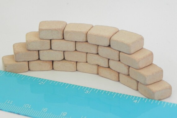Dollhouse Miniature Floor Tiles Buff Color Clay Material 50 Pieces Pellegrini