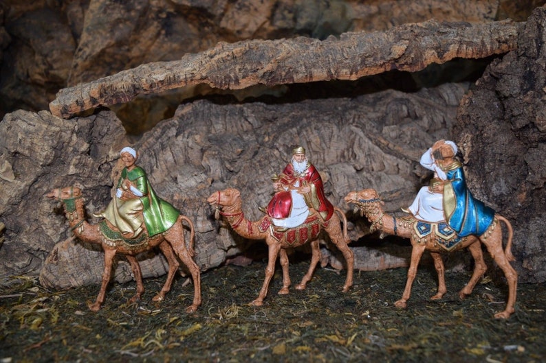 Wise Men Nativity King Figurines Landi Presepio Reyes para Pesebre Nacimientos