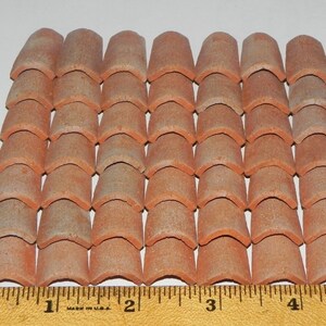 Dollhouse Miniature Roof Tiles Clay Material 50 Pieces per Bag Pellegrini Italy