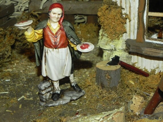 Nativity Scene Village Cart Figurine for 2" Landi Presepio Figura para Pesebres 