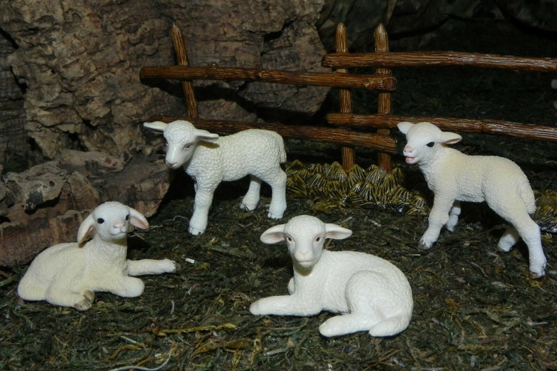 Schleich Lamb Retired Figurines 5 Nativity Farm Life Etsy