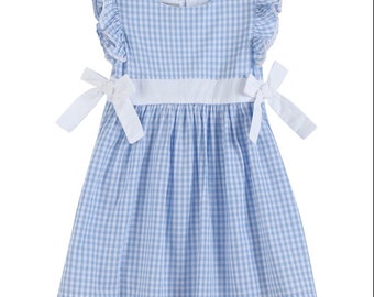 baby blue gingham dress