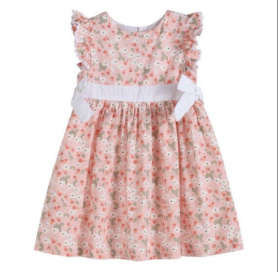 Pink floral a line dress sale