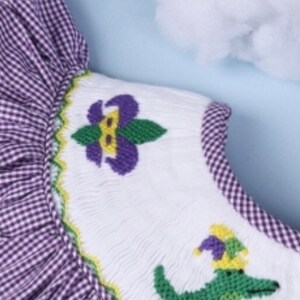 mardi gras smocked outfits