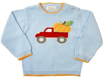 Pumpkin Truck Knit Sweater