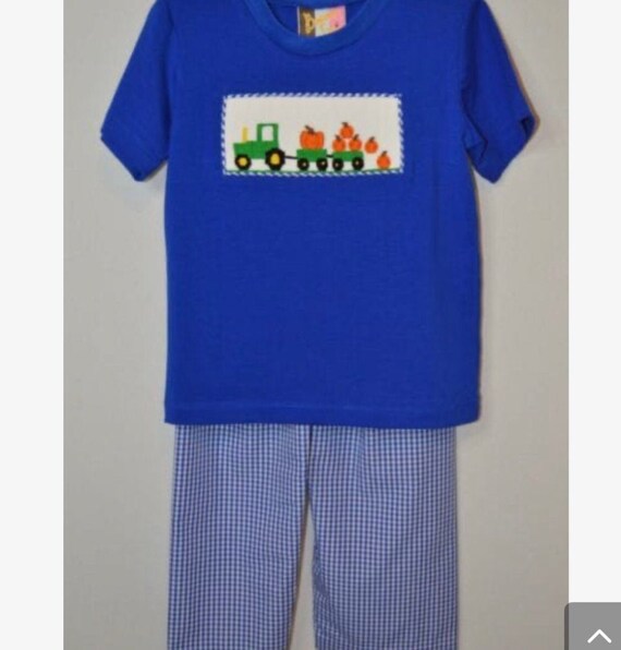 Tractor smocked outfit Clearance