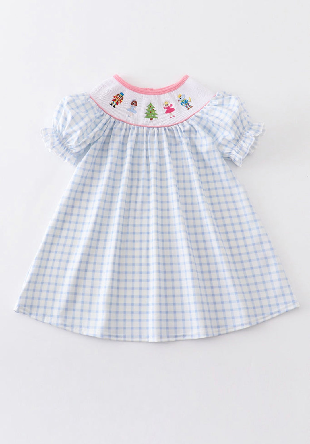 Blue Plaid Nutcracker Smocked Dress Etsy