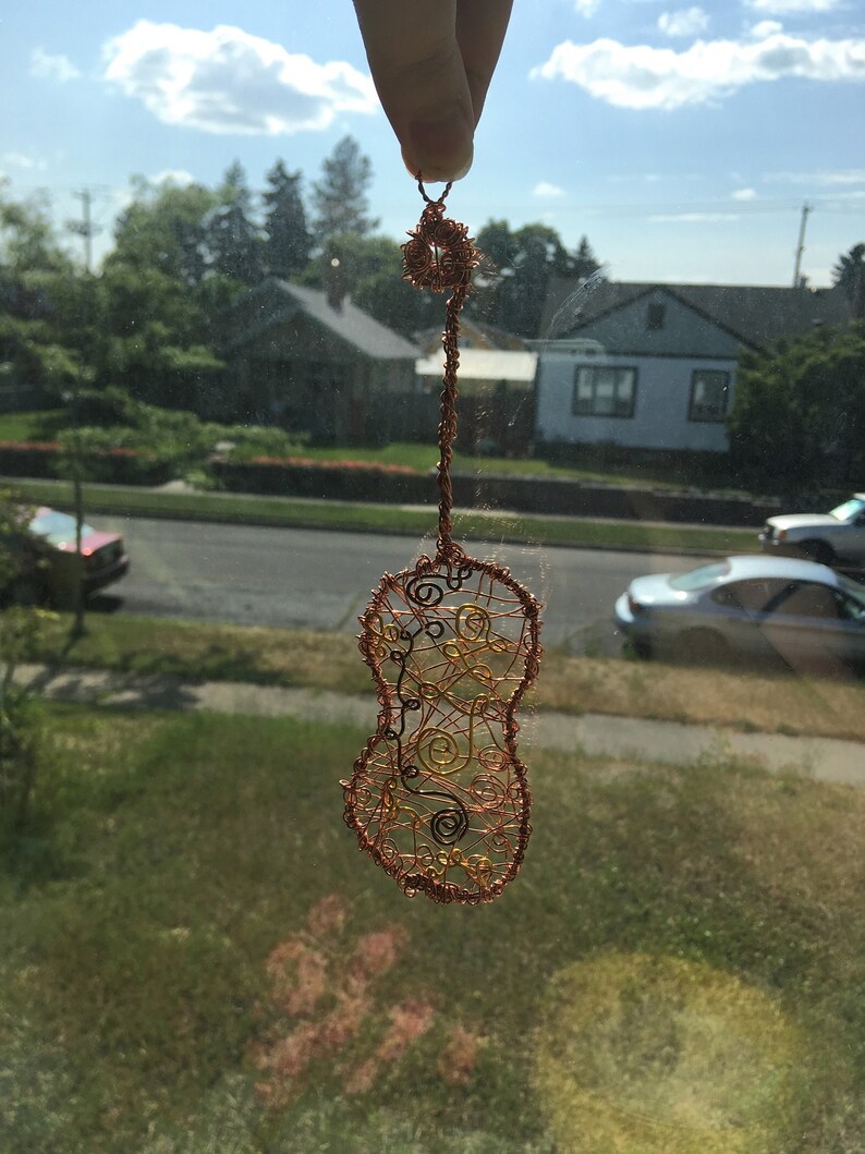 Wire Wrapped and Hammered Copper Wire Guitar Wire Guitar Etsy