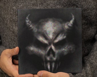Dark Skull - Dark Fantasy Pixel Art Style Print