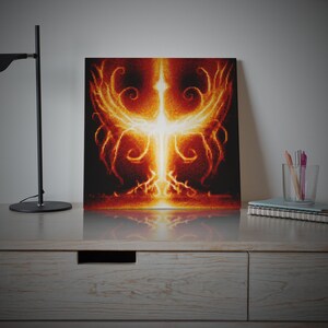 Risen - Dark Fantasy Pixel Art Style Print