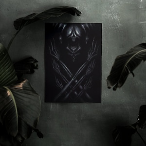 Terminus - Dominus of Annihilation - Dark Fantasy Pixel Digital Art Style Print By TYPHEREUS