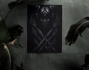 Terminus - Dominus of Annihilation - Dark Fantasy Pixel Digital Art Style Print By TYPHEREUS