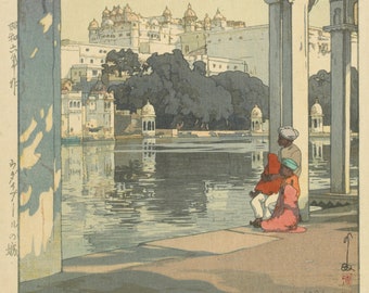 Hiroshi - Udaipur Castle India 1931 Print Poster