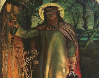 La luz del mundo - Jesús llamando por William Holman Hunt Imprimir cartel