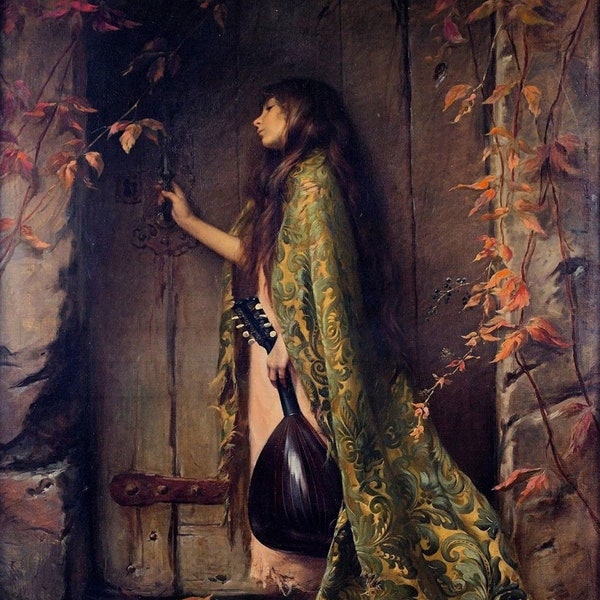Albert Joseph Penot - La Petite Cigale - Porträt der Tochter des Künstlers 1901 Print Poster
