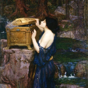 Pandora's Box - John William Waterhouse Print Poster