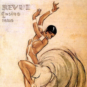 Cartaz de impressão vintage francês da Revue Casino De Paris Showgirl Dance