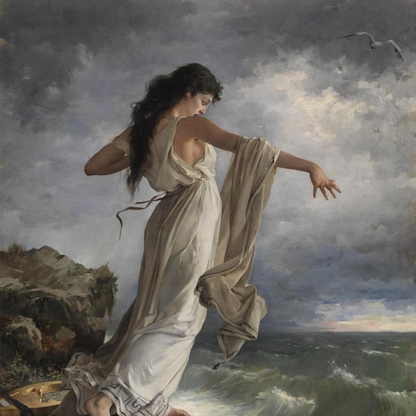 Sappho By Miquel Carbonell I Selva Safo - 1881 Print Poster