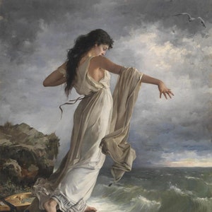 Sappho Leaping Into The Sea By Miquel Carbonell Selva Digital Download