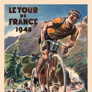 Affiche imprimée Le Tour de France 1948