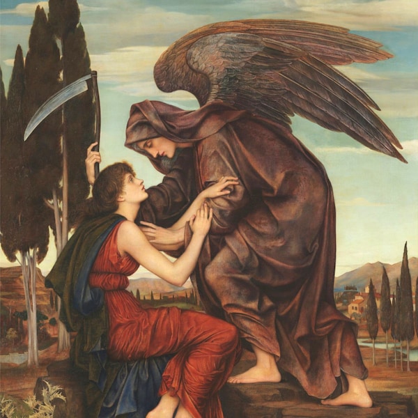 The Angel Of Death By Evelyn De Morgan 1880 Print Poster