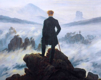 The Wanderer Above The Sea Of Fog By Caspar David Friedrich Print Poster