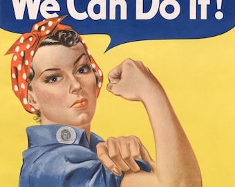 POSTER Affiche We Can Do It ! ( 1943 ) - Affiche Vintage, Affiche De Propagande, Affiche