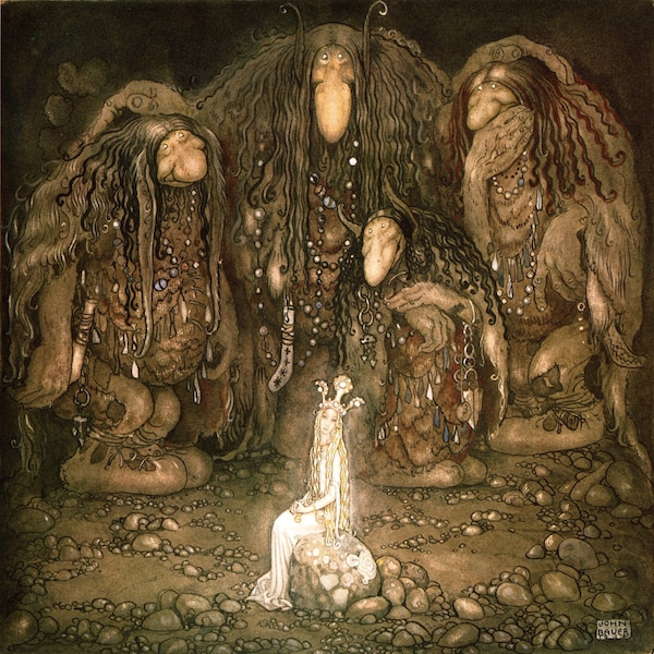 John Bauer - Look At Them Troll Mother Said Look At My Sons 1915 Print Poster