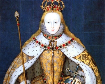Elizabeth I In Coronation Robe 1610 Print Poster