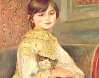 Pierre Auguste Renoir - Julie Manet With Cat Print Poster