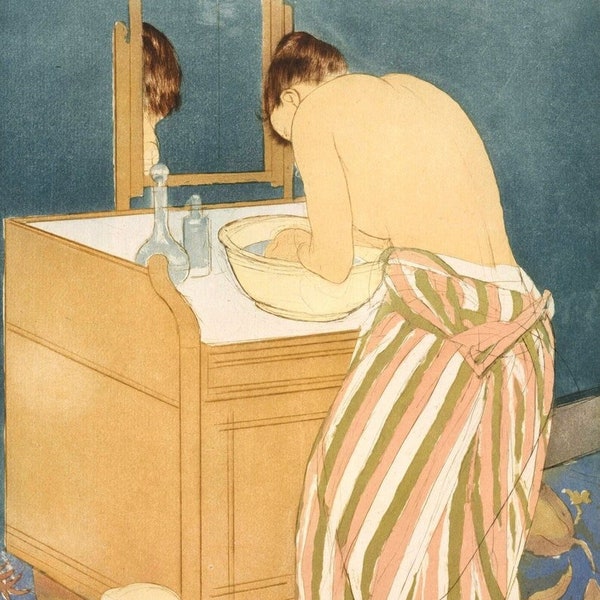 Mary Cassatt Woman Bathing 1891 (High Resolution) Print Poster