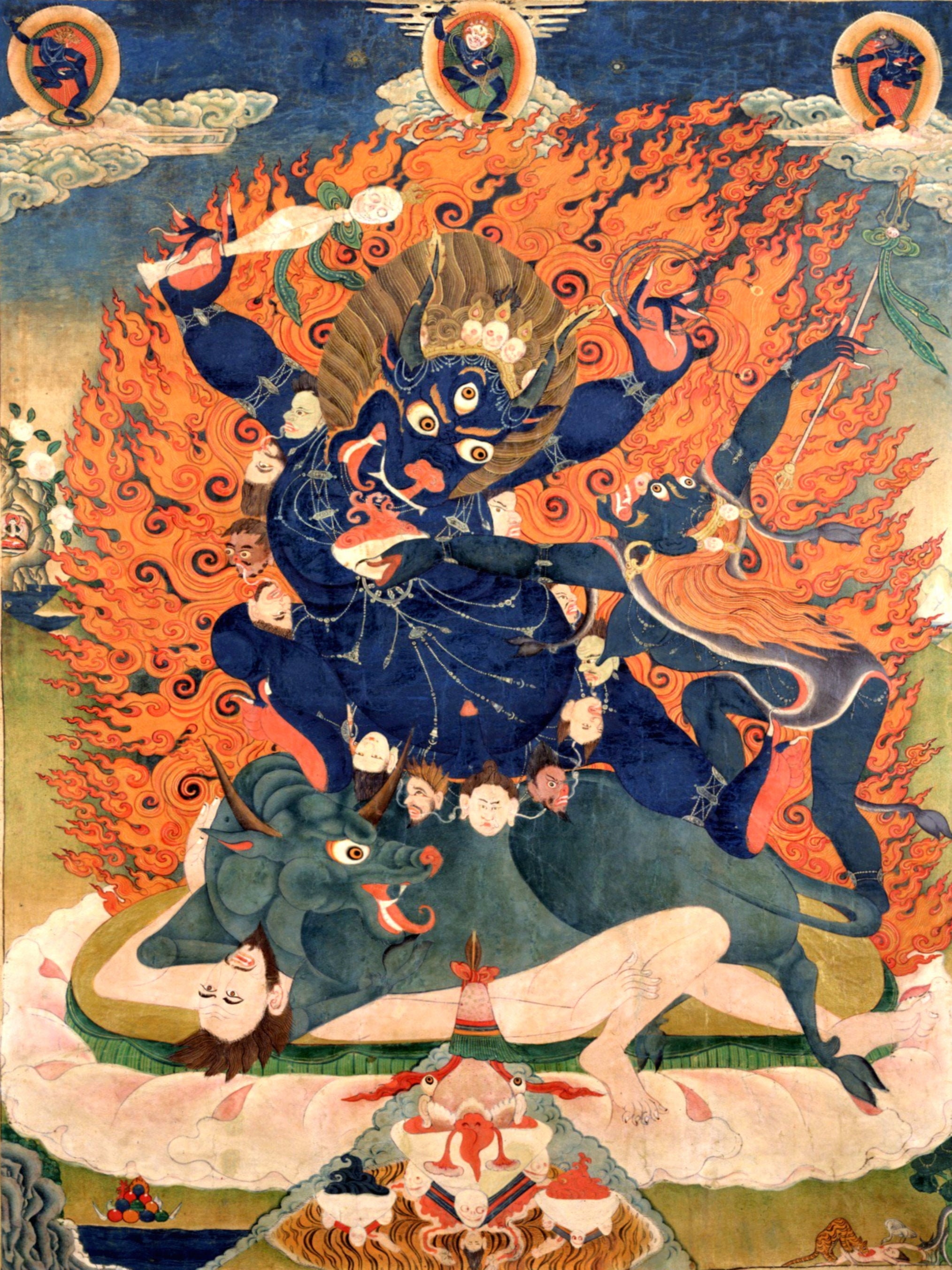 Yama Dharmaraja Buddhist Deity Print Poster