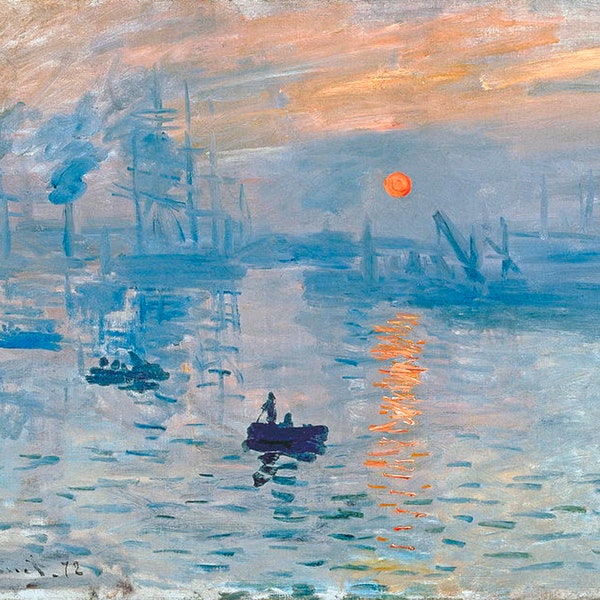 Claude Monet - Impression Sunrise (High Resolution Original) Print Poster