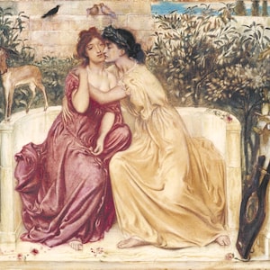 Sappho And Her Lover - Erinna In A Garden Print Poster