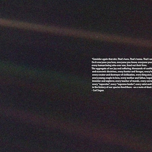 Carl Sagan Pale Blue Dot Quote Print Poster