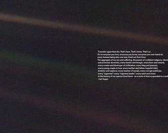 Carl Sagan Pale Blue Dot Quote Print Poster